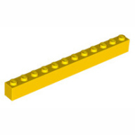 Lego kostka (kostička) 1x12, žlutá (4101700, 4121533, 4271082)
